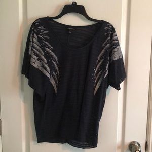 Studded shirt accent with silver wore once